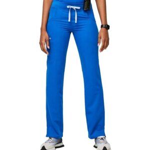 #8 FIGS Kade Style Large Straight Leg Cargo Pocket Scrub Pants Women Royal Blue